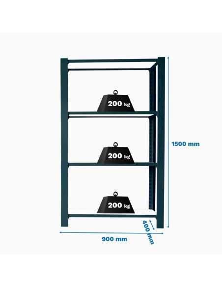 Estantería SIMONRACK Officlick 4/400 metal i.m. Antracita/blanco