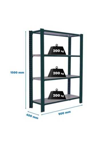 Estantería SIMONRACK Officlick 4/400 metal i.m. Antracita/galva