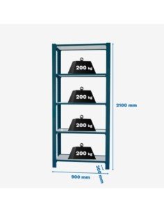 Estantería SIMONRACK Officlick 5/300 metal i.m. Antracita/blanco