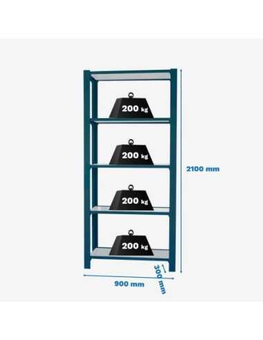 Estantería SIMONRACK Officlick 5/300 metal i.m. Antracita/blanco