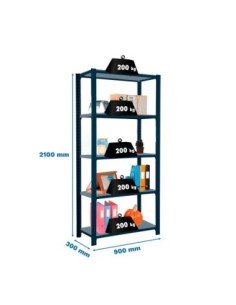 Estantería SIMONRACK Officlick 5/300 metal i.m. Antracita/galva