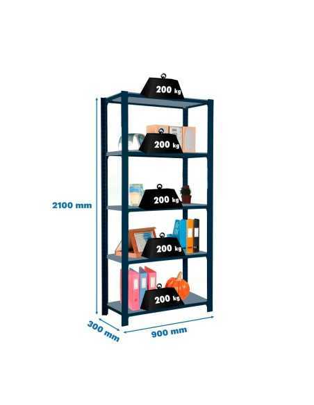 Estantería SIMONRACK Officlick 5/300 metal i.m. Antracita/galva