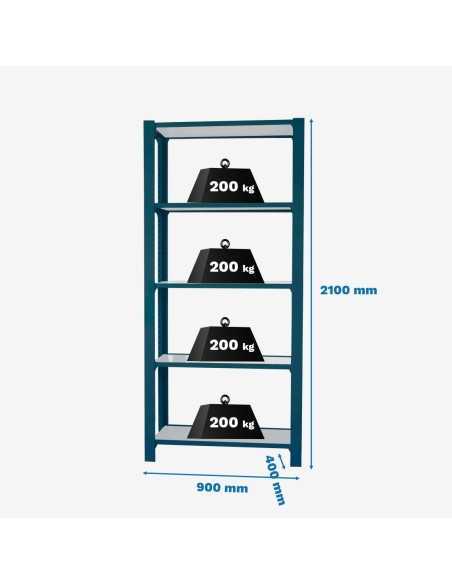 Estantería SIMONRACK Officlick 5/400 metal i.m. Antracita/blanco