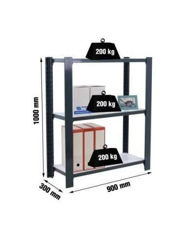 Estantería SIMONRACK Officlick 3/300 wood i.m. Antracita/blanco