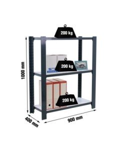 Estantería SIMONRACK Officlick 3/400 wood i.m. Antracita/blanco