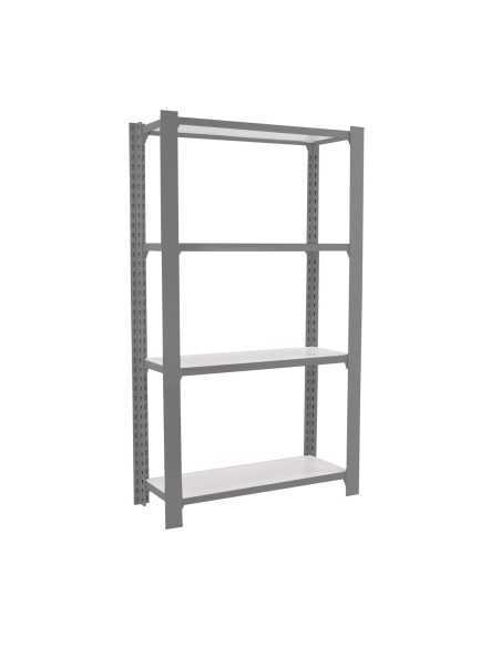 Estantería SIMONRACK Officlick 4/400 wood i.m. Gris/blanco | Estantería metálica SimonRack para cargas de 300 kg
