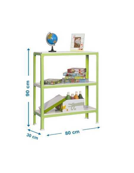 Estantería SIMONRACK Simonhome click mini 3/300 verde/blanco | Estantería metálica SimonRack para cargas de 300 kg