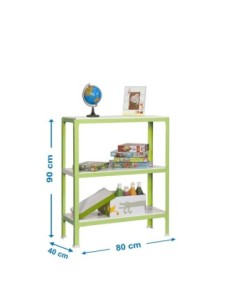 Estantería SIMONRACK Simonhome click mini 3/400 verde/blanco | Estantería metálica SimonRack para cargas de 300 kg
