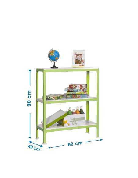 Estantería SIMONRACK Simonhome click mini 3/400 verde/blanco | Estantería metálica SimonRack para cargas de 300 kg
