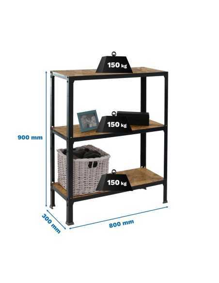 Estantería SIMONRACK Simonhome click wood mini 3/300 antracita/osb | Mesa de trabajo SimonRack profesional y resistente
