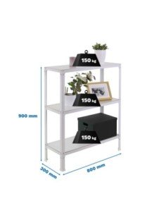 Estantería SIMONRACK Simonhome click wood mini 3/300 blanco/blanco
