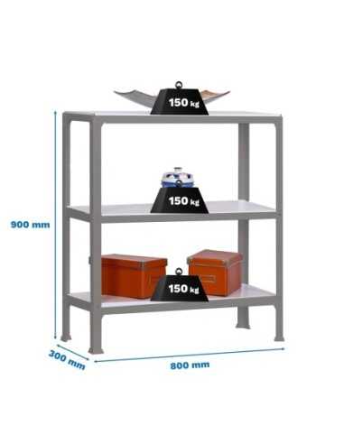 Estantería SIMONRACK Simonhome click wood mini 3/300 gris/blanco