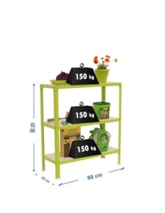 Estantería SIMONRACK Simonhome click wood mini 3/300 verde/blanco | Mesa de trabajo SimonRack profesional y resistente