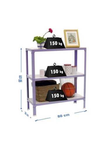 Estantería SIMONRACK Simonhome click wood mini 3/300 violeta/blanco | Mesa de trabajo SimonRack profesional y resistente
