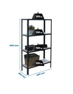 Estantería SIMONRACK Simonhome click wood mini 4/300 antraci/blanco | Mesa de trabajo SimonRack profesional y resistente