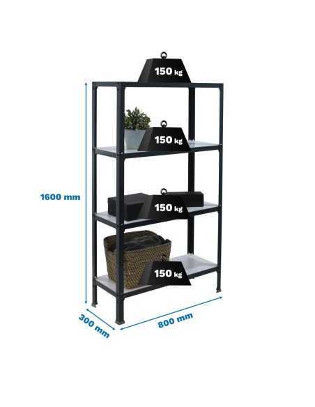 Estantería SIMONRACK Simonhome click wood mini 4/300 antraci/blanco | Mesa de trabajo SimonRack profesional y resistente