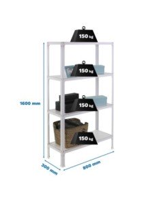 Estantería SIMONRACK Simonhome click wood mini 4/300 blanco/blanco