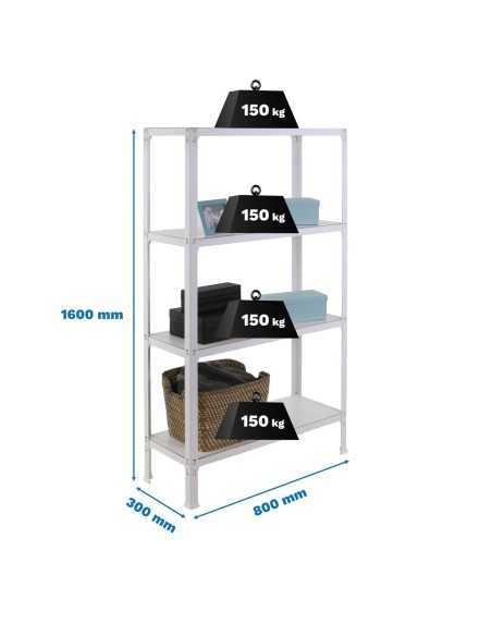 Estantería SIMONRACK Simonhome click wood mini 4/300 blanco/blanco