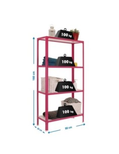 Estantería SIMONRACK Simonhome click wood mini 4/300 rosa/blanco | Mesa de trabajo SimonRack profesional y resistente