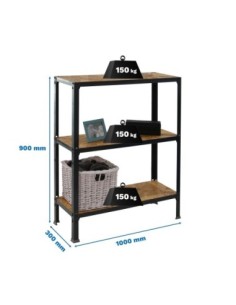 Estantería SIMONRACK Simonhome click wood plus 3/300 antracita/osb | Mesa de trabajo SimonRack profesional y resistente