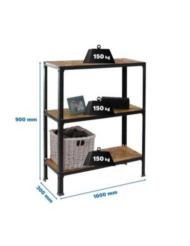 Estantería SIMONRACK Simonhome click wood plus 3/300 antracita/osb | Mesa de trabajo SimonRack profesional y resistente