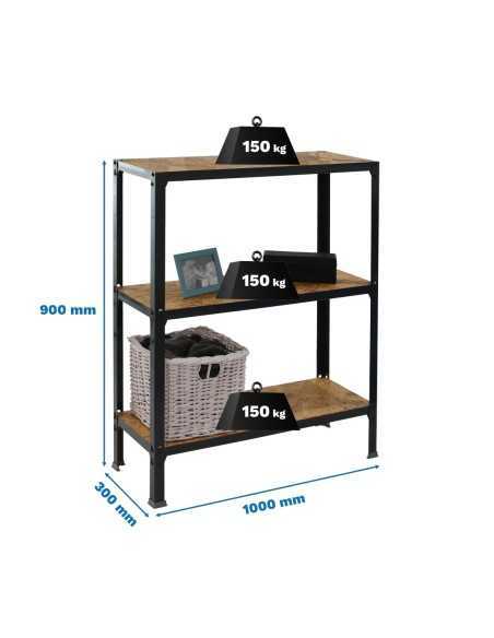 Estantería SIMONRACK Simonhome click wood plus 3/300 antracita/osb | Mesa de trabajo SimonRack profesional y resistente