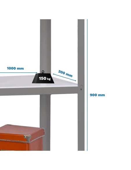 Estantería SIMONRACK Simonhome click wood plus 3/300 gris/blanco