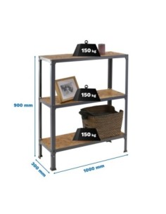 Estantería SIMONRACK Simonhome click wood plus 3/300 gris/osb | Mesa de trabajo SimonRack profesional y resistente