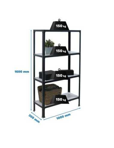 Estantería SIMONRACK Simonhome click wood plus 4/300 antraci/blanco | Mesa de trabajo SimonRack profesional y resistente