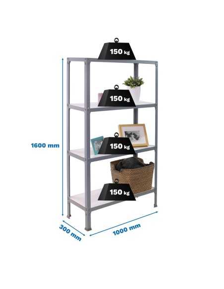 Estantería SIMONRACK Simonhome click wood plus 4/300 gris/blanco