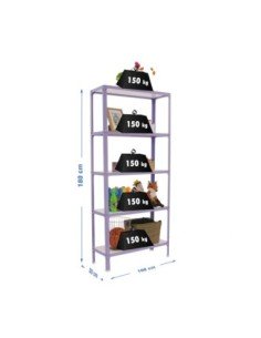 Estantería SIMONRACK Simonhome click wood plus 5/300 violeta/blanco | Mesa de trabajo SimonRack profesional y resistente
