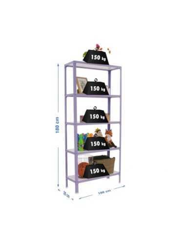 Estantería SIMONRACK Simonhome click wood plus 5/300 violeta/blanco | Mesa de trabajo SimonRack profesional y resistente
