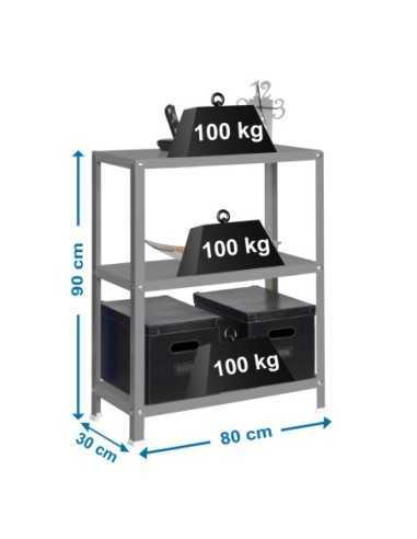 Estantería SIMONRACK Simonhome classic mini 3/300 gris/gris