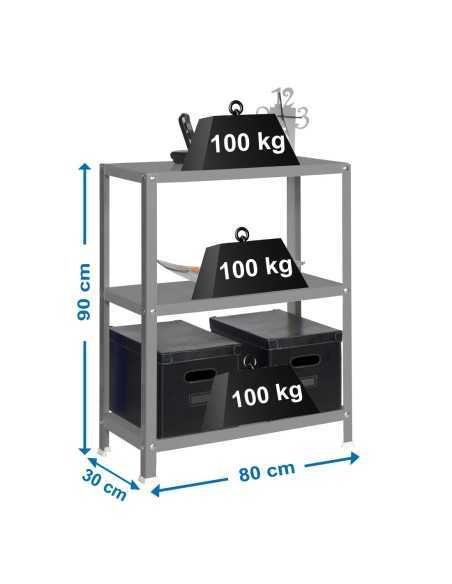 Estantería SIMONRACK Simonhome classic mini 3/300 gris/gris