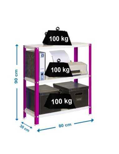 Estantería SIMONRACK Simonhome classic mini 3/300 rosa/blanco