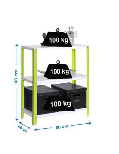 Estantería SIMONRACK Simonhome classic mini 3/400 verde/blanco