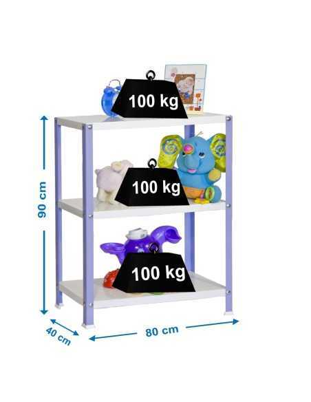 Estantería SIMONRACK Simonhome classic mini 3/400 violeta/blanco