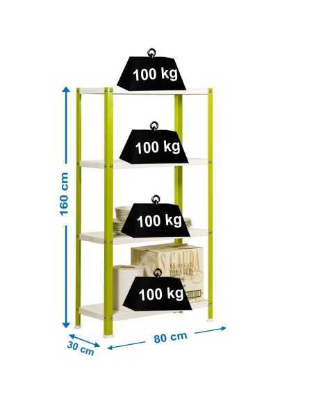 Estantería SIMONRACK Simonhome classic mini 4/300 verde/blanco