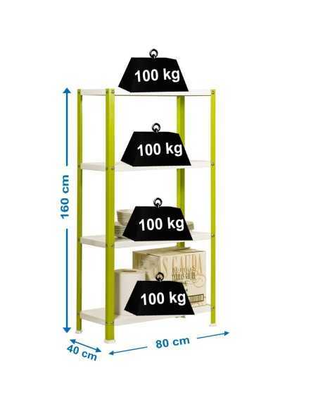 Estantería SIMONRACK Simonhome classic mini 4/400 verde/blanco