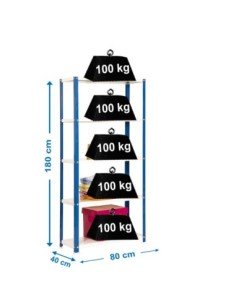 Estantería SIMONRACK Simonhome classic mini 5/400 azul/blanco