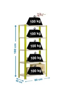 Estantería SIMONRACK Simonhome classic mini 5/400 verde/blanco