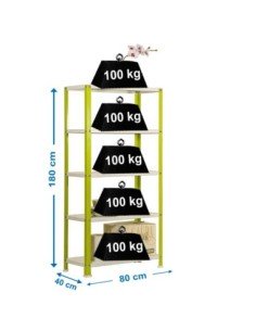 Estantería SIMONRACK Simonhome classic mini 5/400 verde/blanco