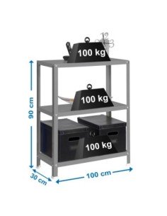 Estantería SIMONRACK Simonhome classic plus 3/300 gris/gris