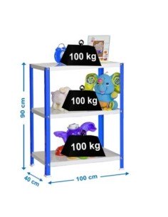 Estantería SIMONRACK Simonhome classic plus 3/400 azul/blanco