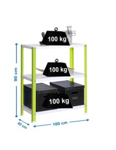 Estantería SIMONRACK Simonhome classic plus 3/400 verde/blanco