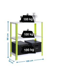 Estantería SIMONRACK Simonhome classic plus 3/400 verde/blanco