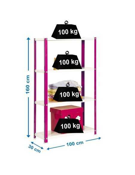 Estantería SIMONRACK Simonhome classic plus 4/300 rosa/blanco