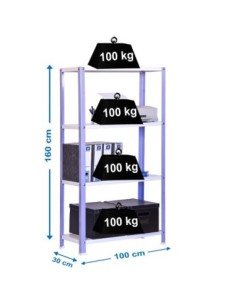 Estantería SIMONRACK Simonhome classic plus 4/300 violeta/blanco