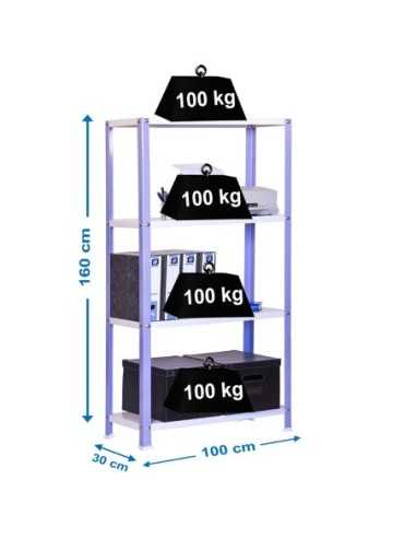 Estantería SIMONRACK Simonhome classic plus 4/300 violeta/blanco