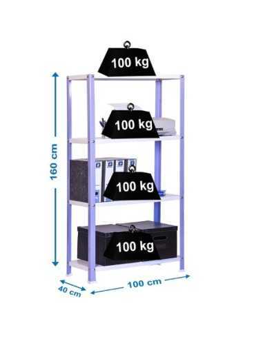 Estantería SIMONRACK Simonhome classic plus 4/400 violeta/blanco